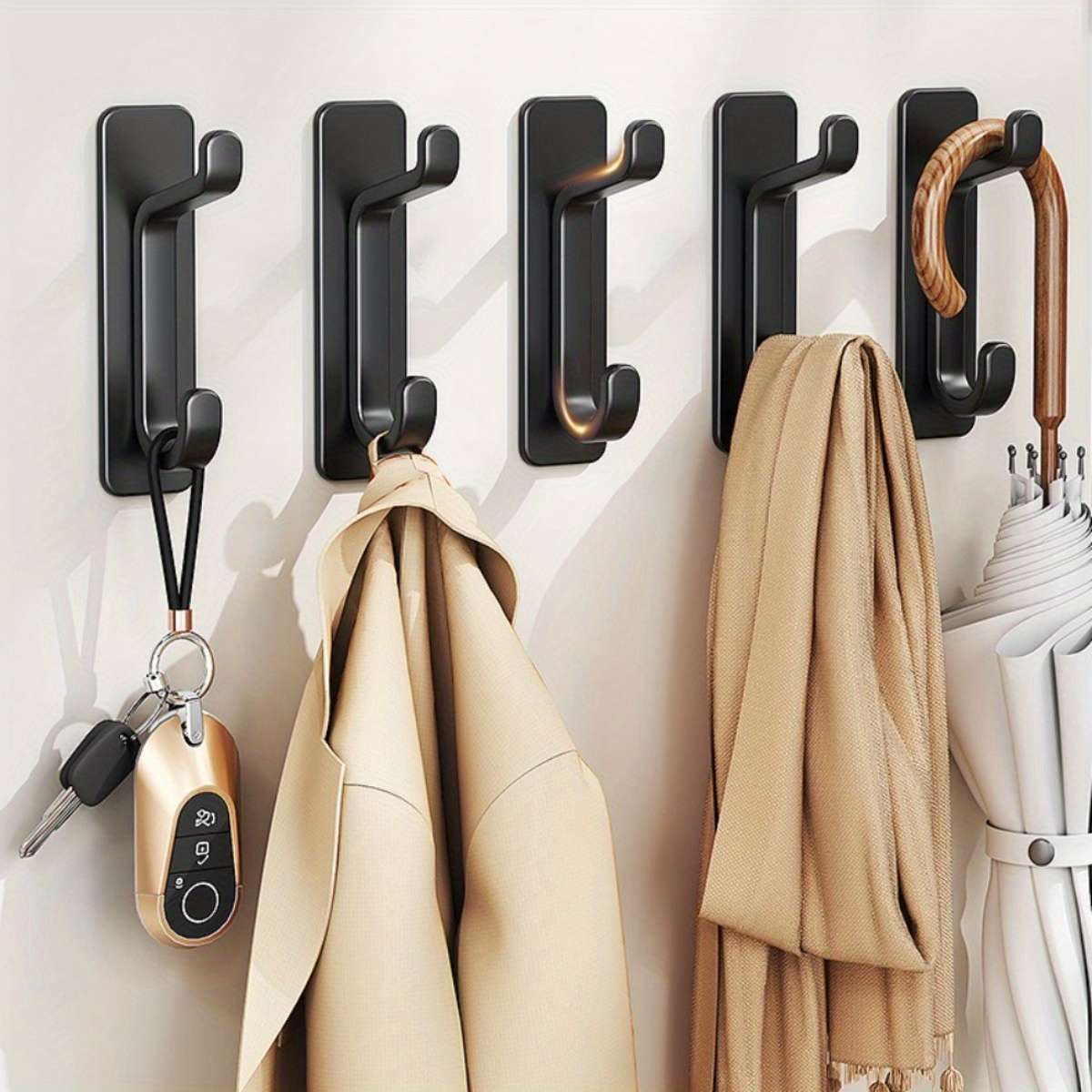 Bathroom Storage Rack Color 5Pcs Black