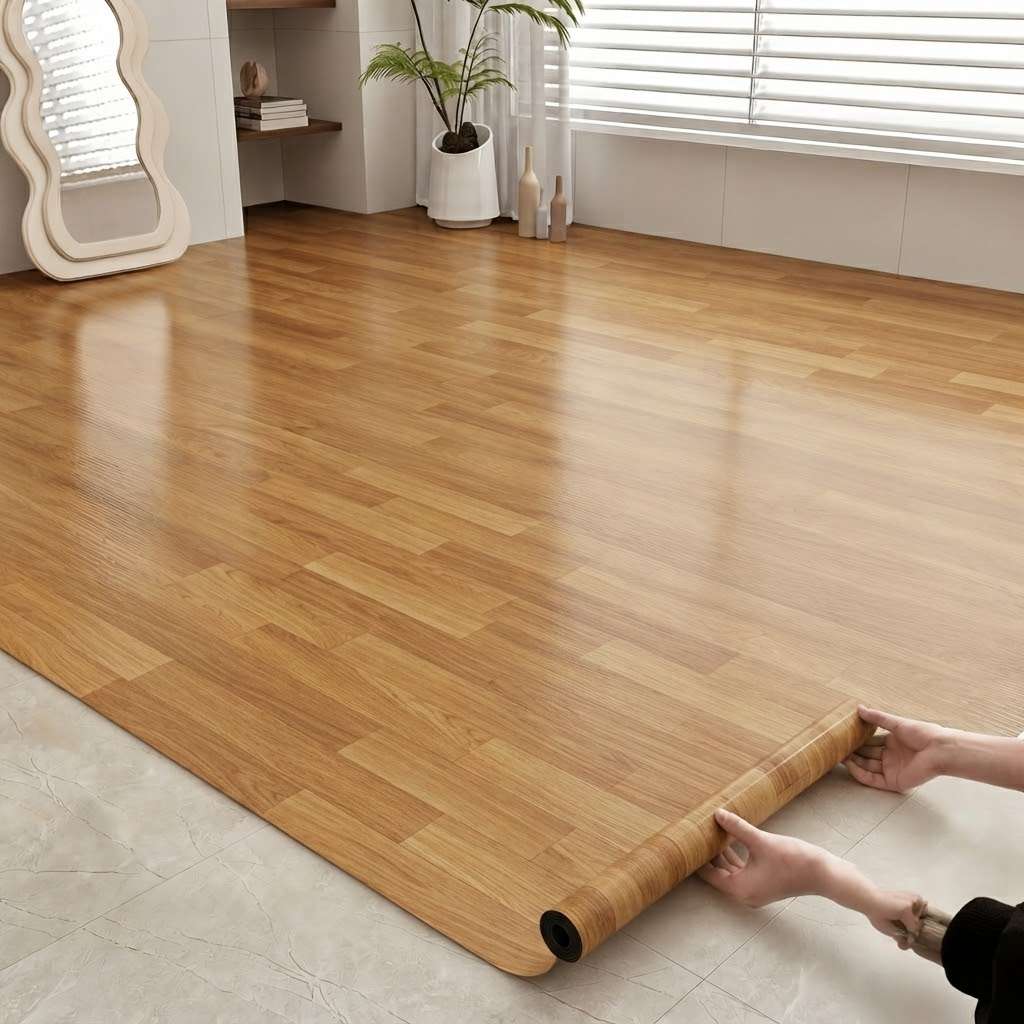 Self Adhesive Floor Stickers Walnut 40Cm*600Cm