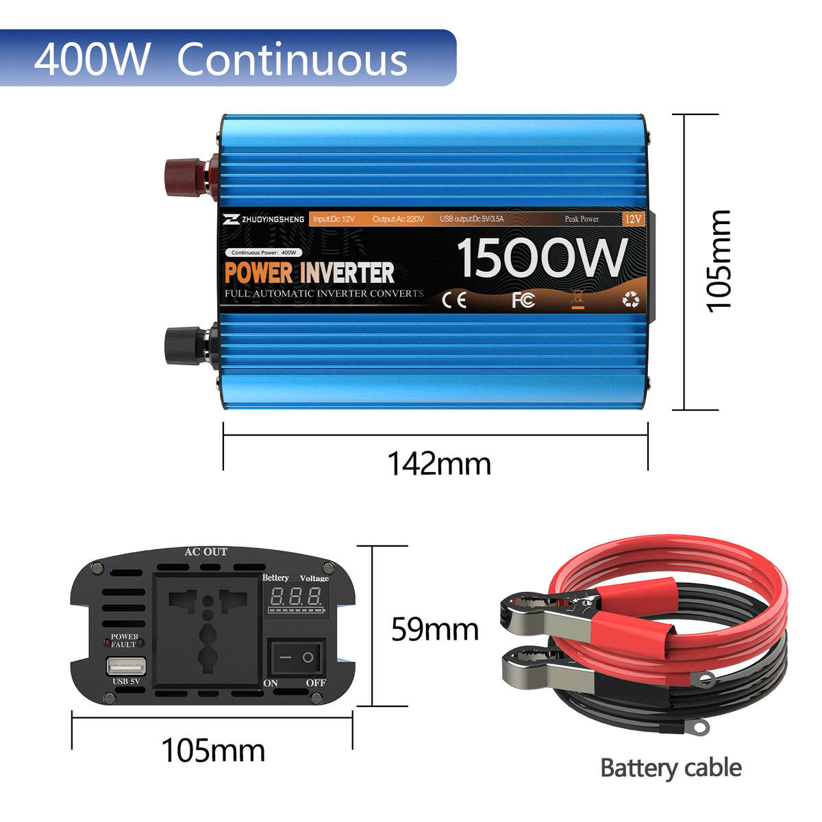 Inverter Color 2500Wpeak Power700W
