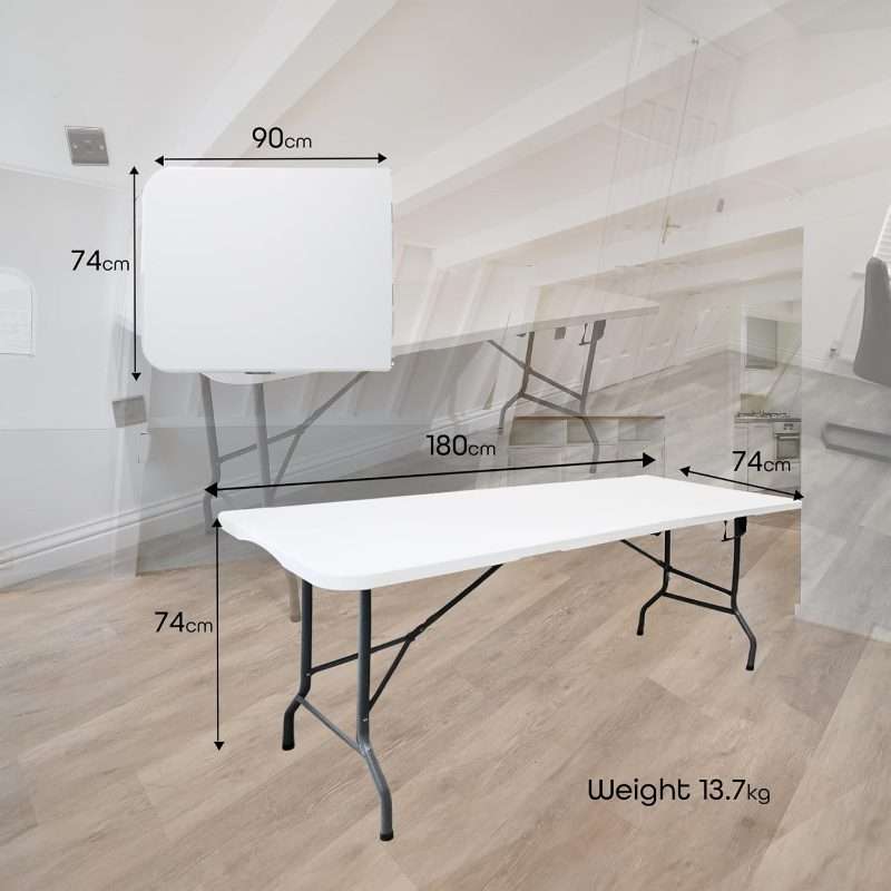 Folding Table 6ft Heavy Duty Indoor Outdoor Garden Catering Foldable Tables