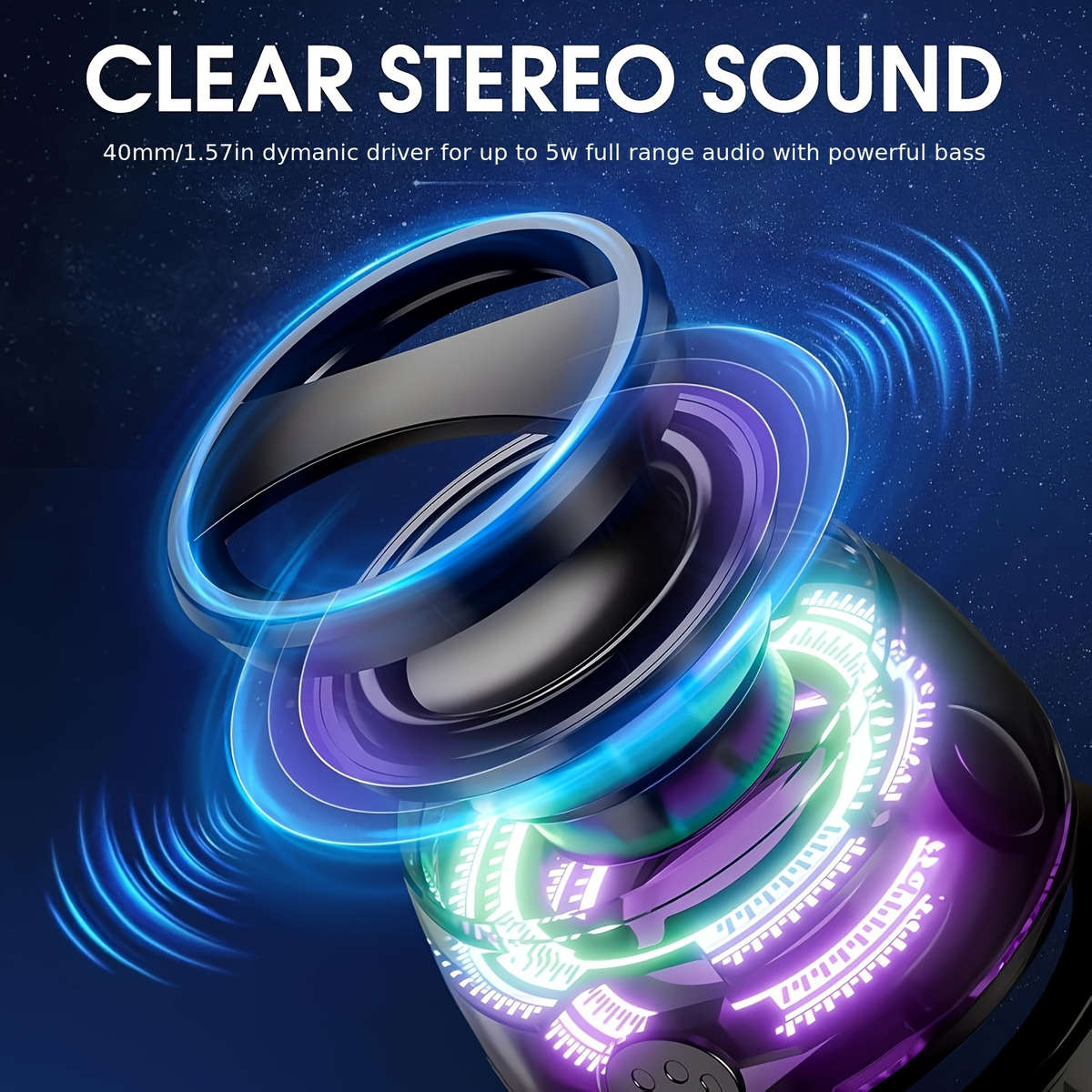Speaker Color 2Pc Black