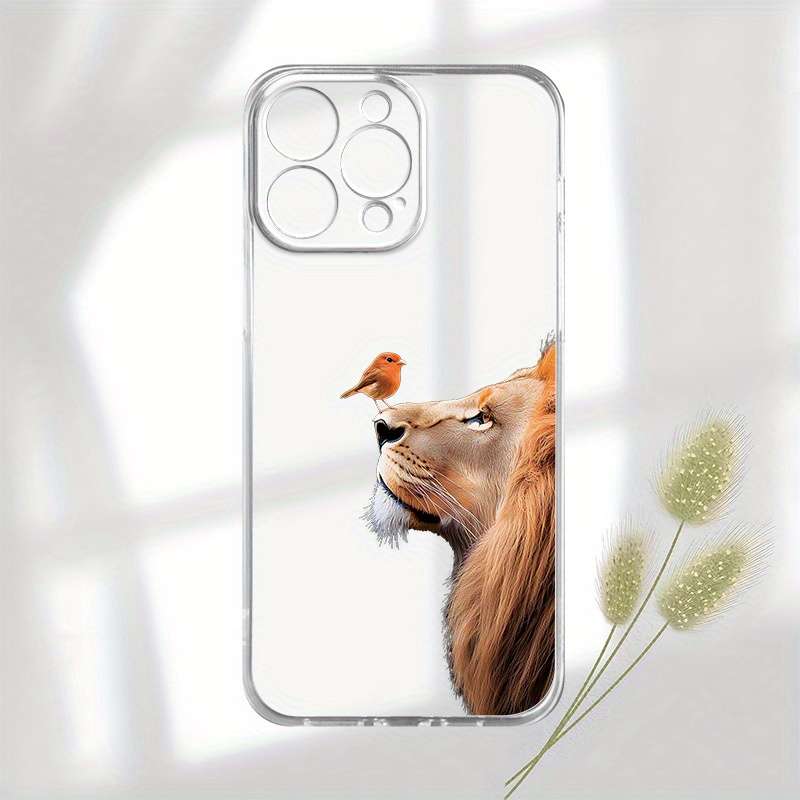 1Pc Transparent For iPhone 13 Mini African Lion Phone Case