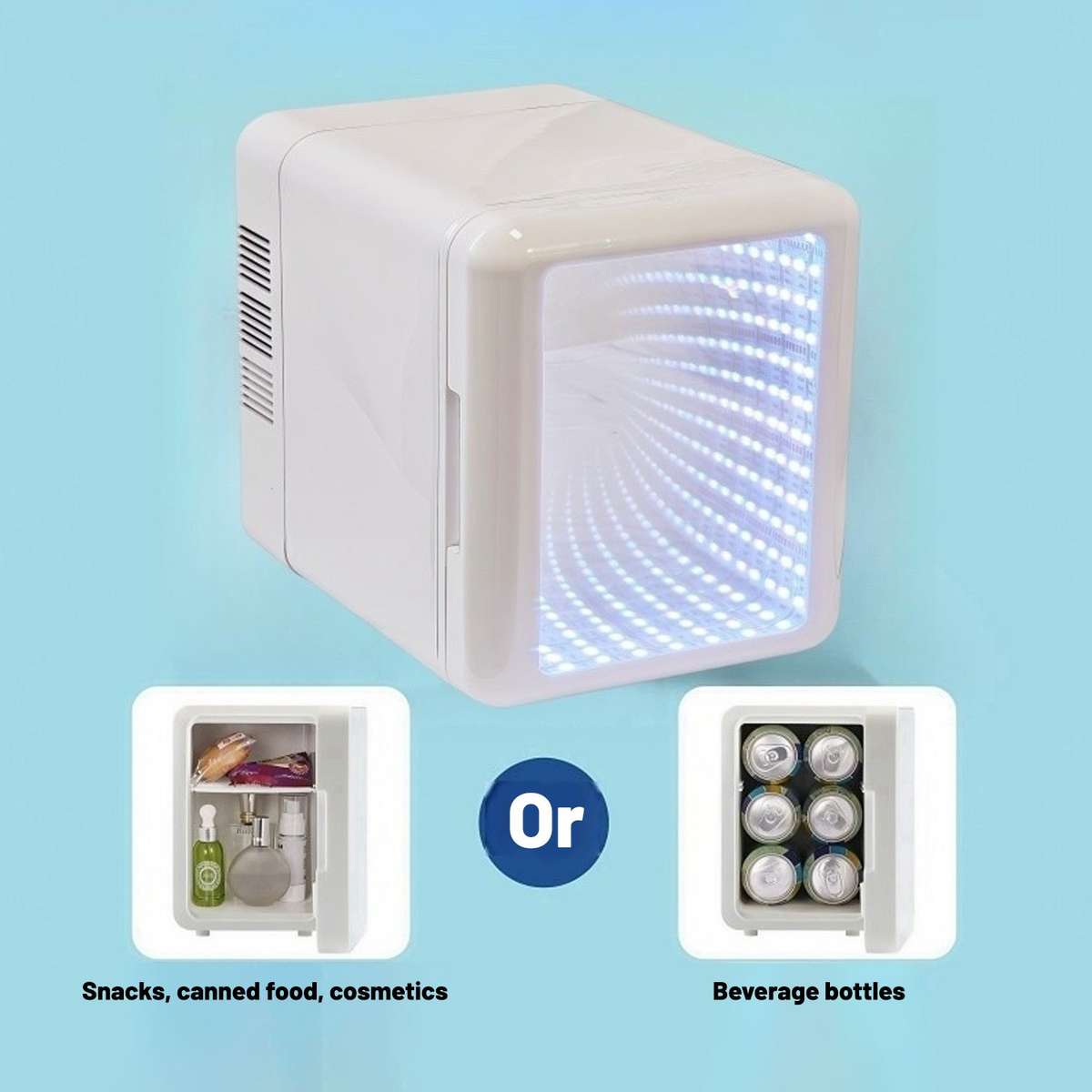 Refrigerator Items White Mirror With Light