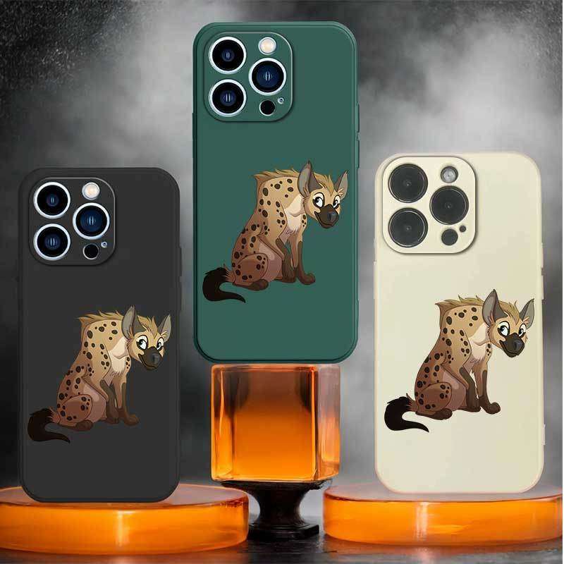 1Pc Black For iPhone 14 Plus African Wild Dogs Phone Case