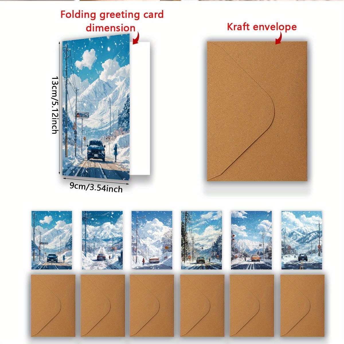 Greeting Cards Quantity 6Pcs