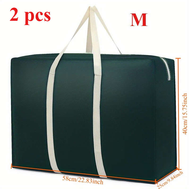 2Pcs Thick Hand Held Organizer Tote Tote Black Size L 2 Pcs