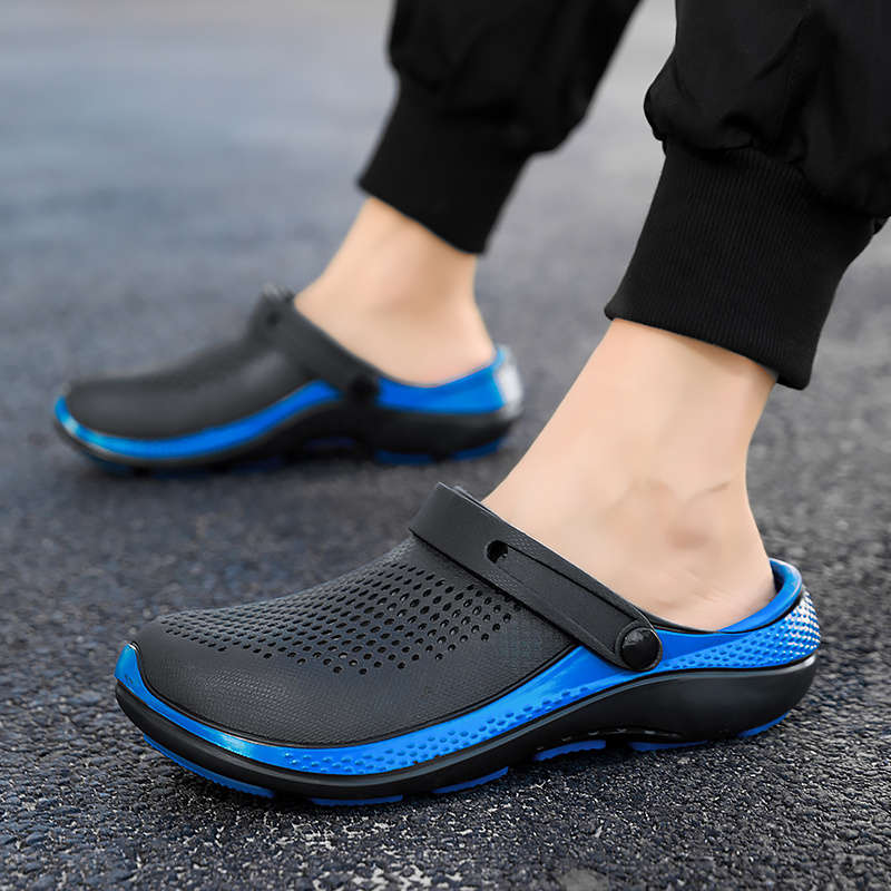 Men Slippers Summer Style Grey Size Uk 7
