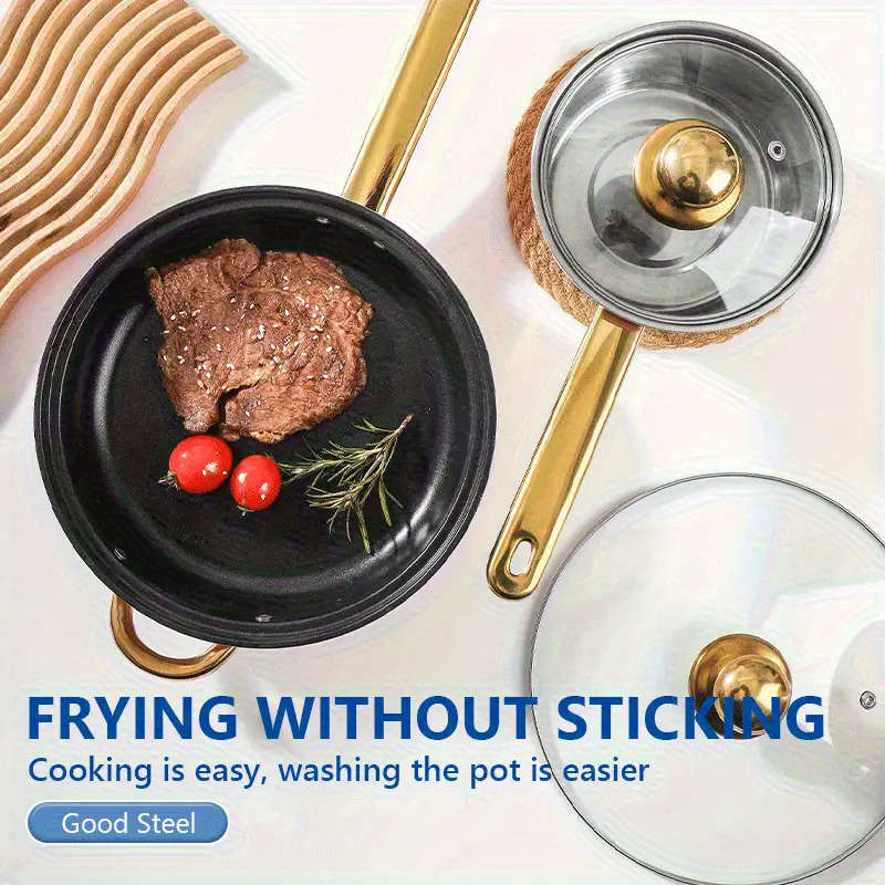 6Pcs Heavy Duty New Set Pots Lids Stainless Steel Party