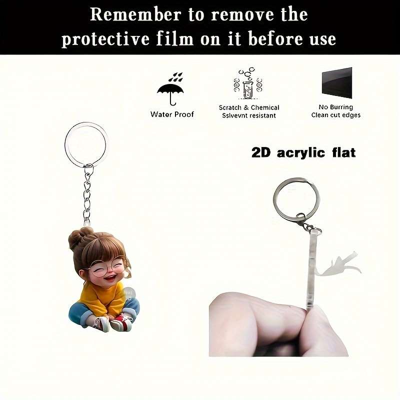 Keychain Ornament Material Acrylic