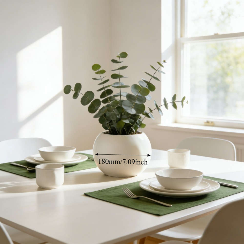 Flowerpotsize Size 18Cm Whitecolor  Empty Basin