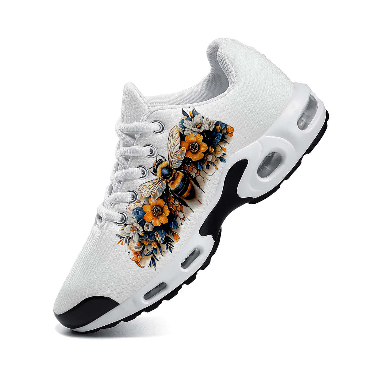 Women S Sneakers Color Black And White Bee Sizeuk 9.5