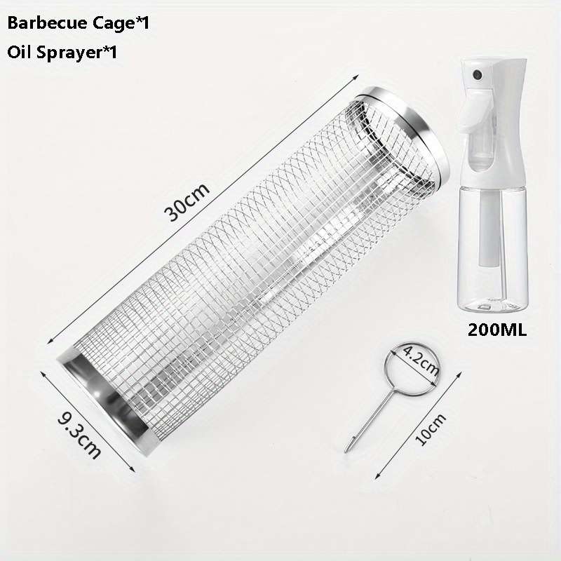 Grilling Net Model Large3Piece Set Cagehookoil Spray Bottle