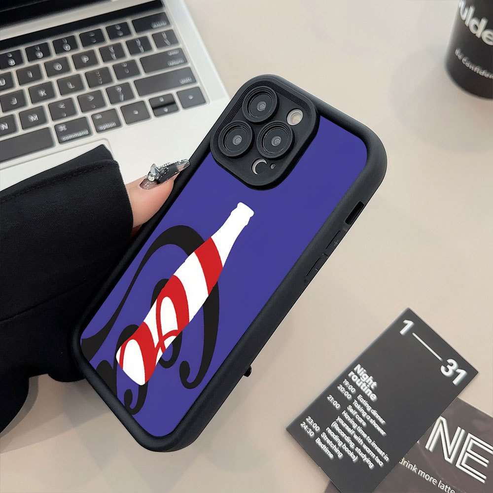 1Pc Black For iPhone 14 Pro Cola Soda Drink Designs Phone Case