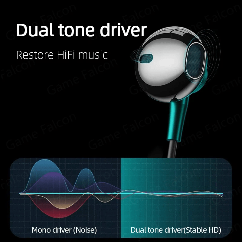 Wired Headphones 3.5Mm Black