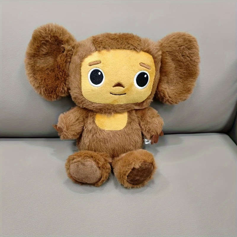 Plush Toyss color big eared monkey size Brown