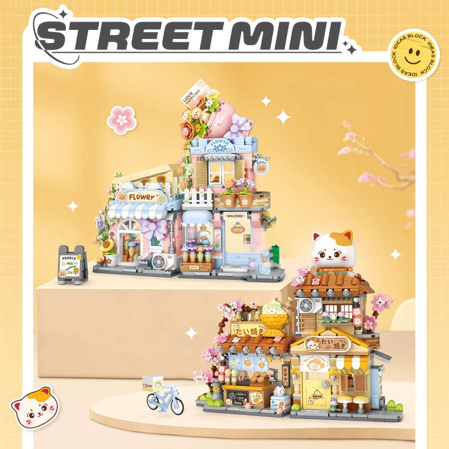 Building Toy Architectural Model Toy Set Style Flowers