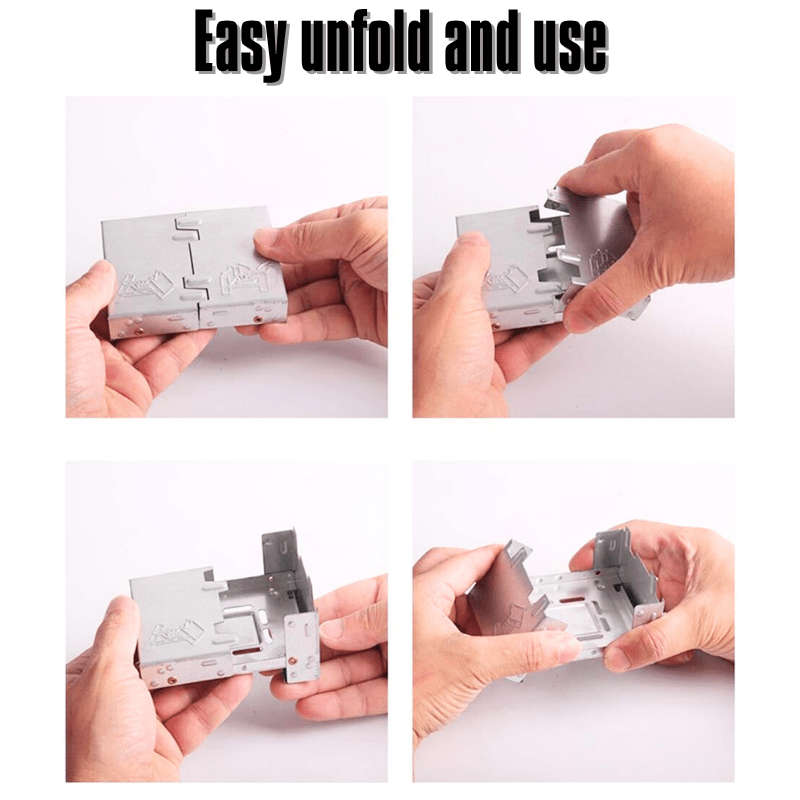 2pcs Premium 2 Set Pocket Sized Twig Burner Small Stove Ultra Light Folding