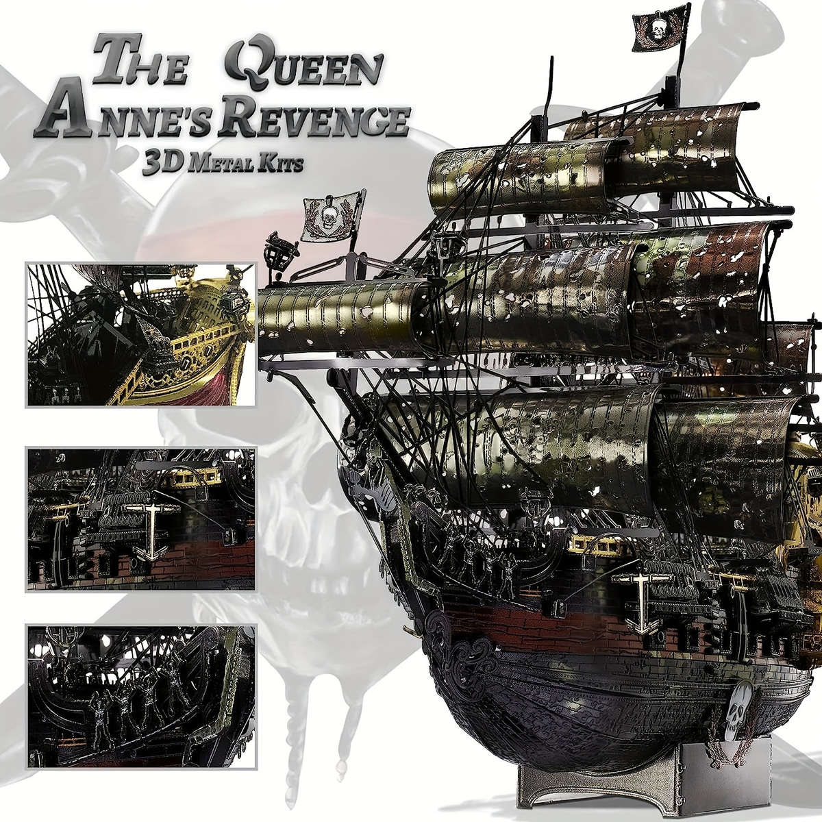 3D Jigsaw Puzzle Model Ship Style Black Pearl Quantity One Box