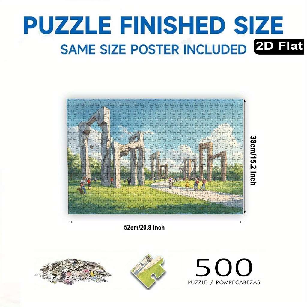 Building Toy Architectural Model Toy Set Size 52 X 38Cm 20.8 X 15.2Inch 500Pc