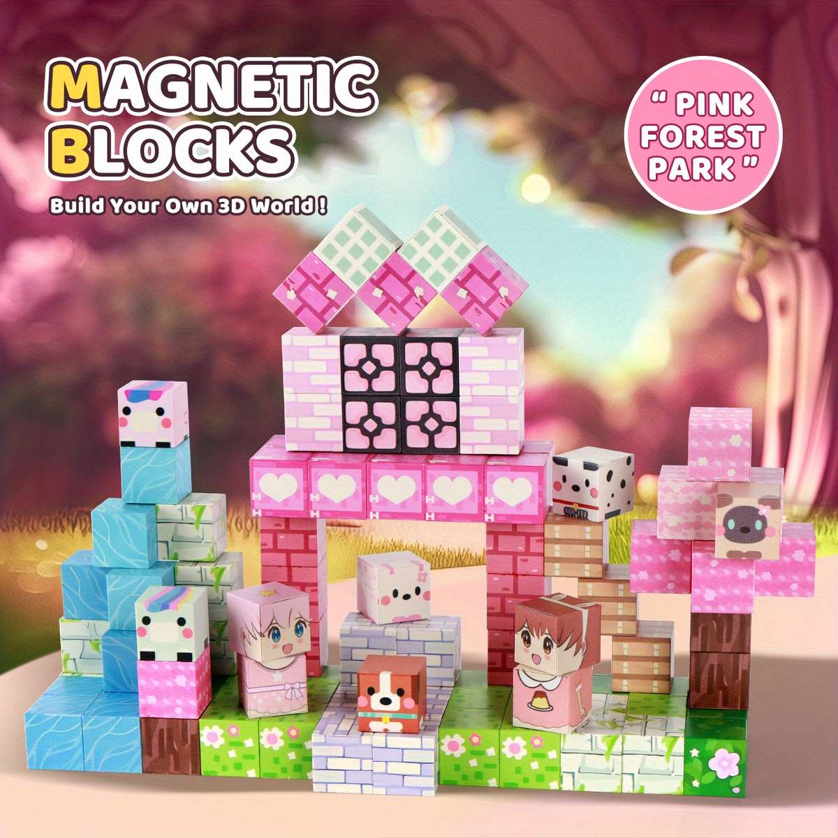 3D Building Model Puzzle Set Quantity 100Pcs
