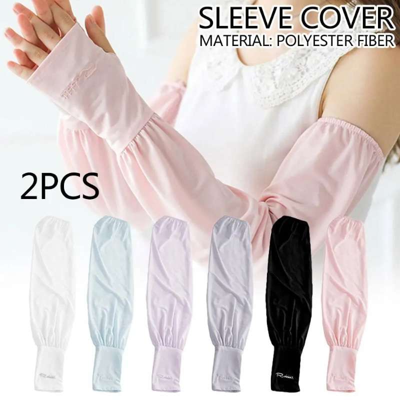 Sunscreen Sleeves Color 2Pcs Gray