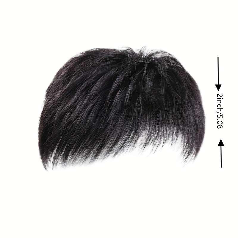 Black B Mens Wigs Hair Length 5.08Cm