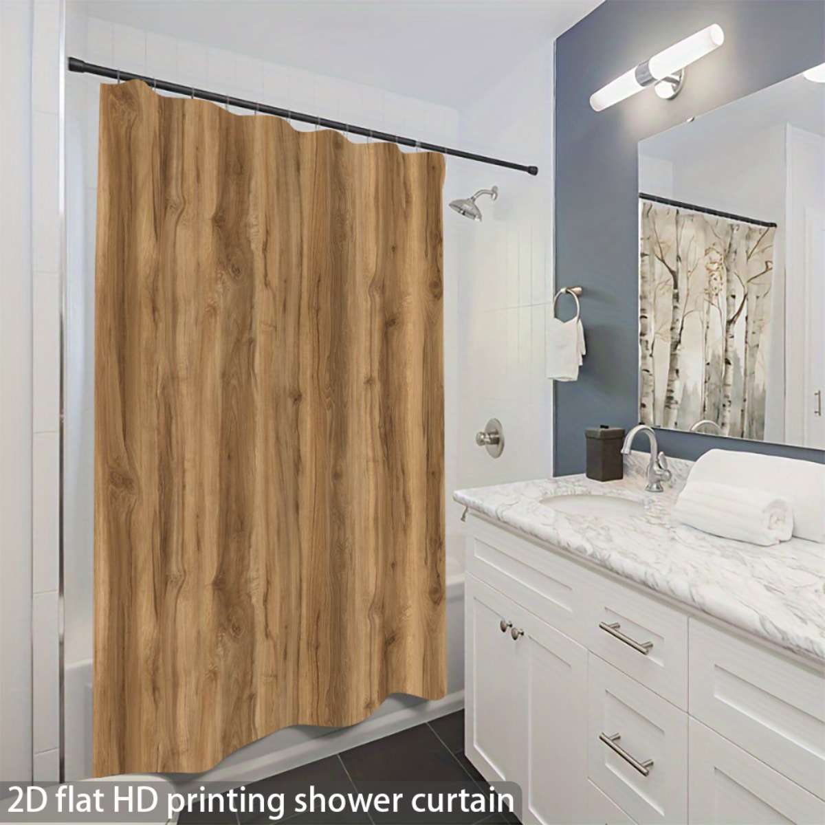 Waterproof Shower Curtain Color A Size Shower Curtain 150Cm*180Cm