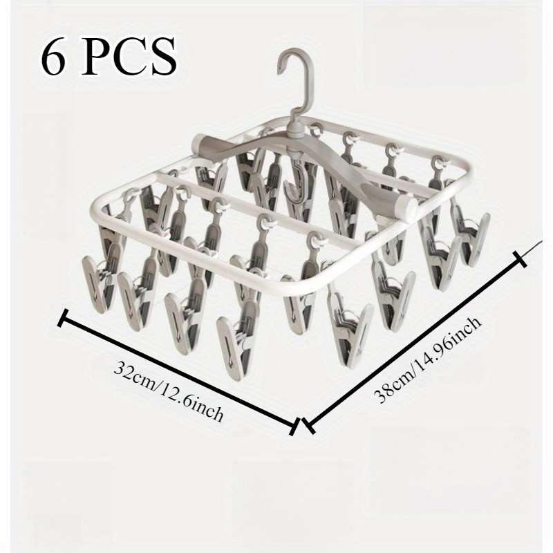 Clothes Rack SquarePersimmon Orange24 Clips Quantity 6Pcs