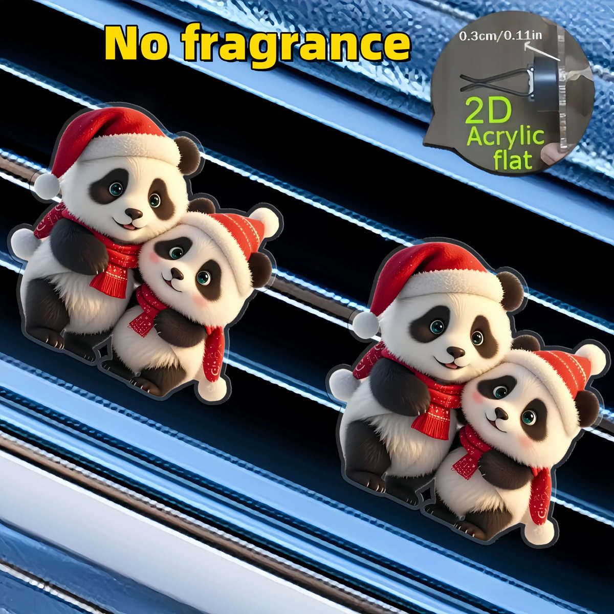 Car Interior Decor Style Couple Panda 2 Piece Set
