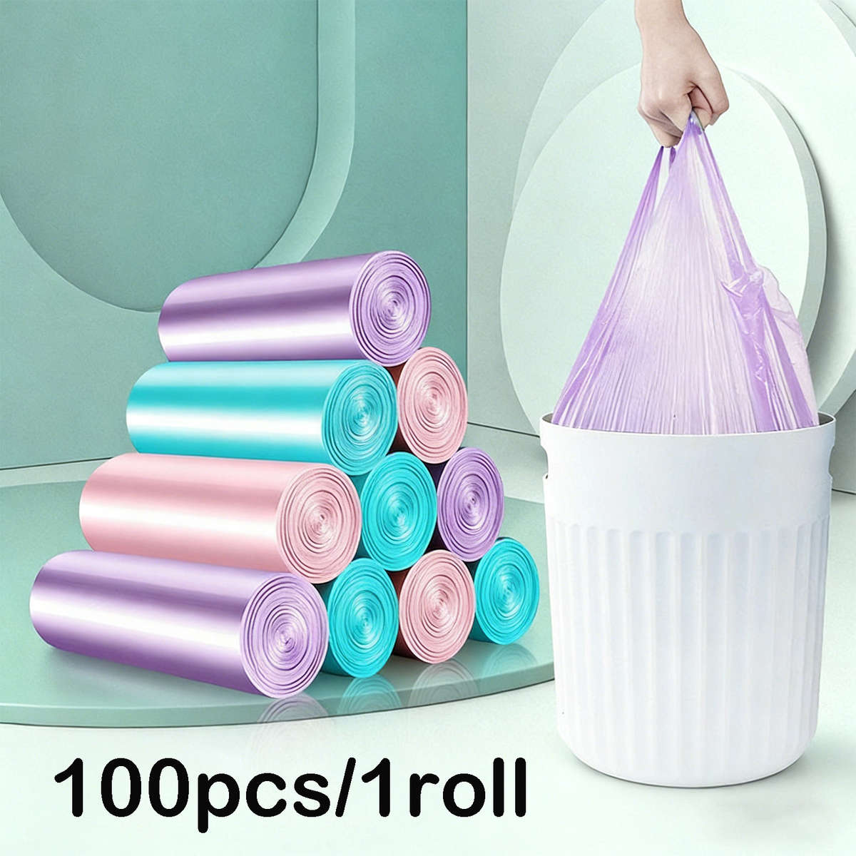 Trash Bagpink Colorquantity100Pcs1Roll