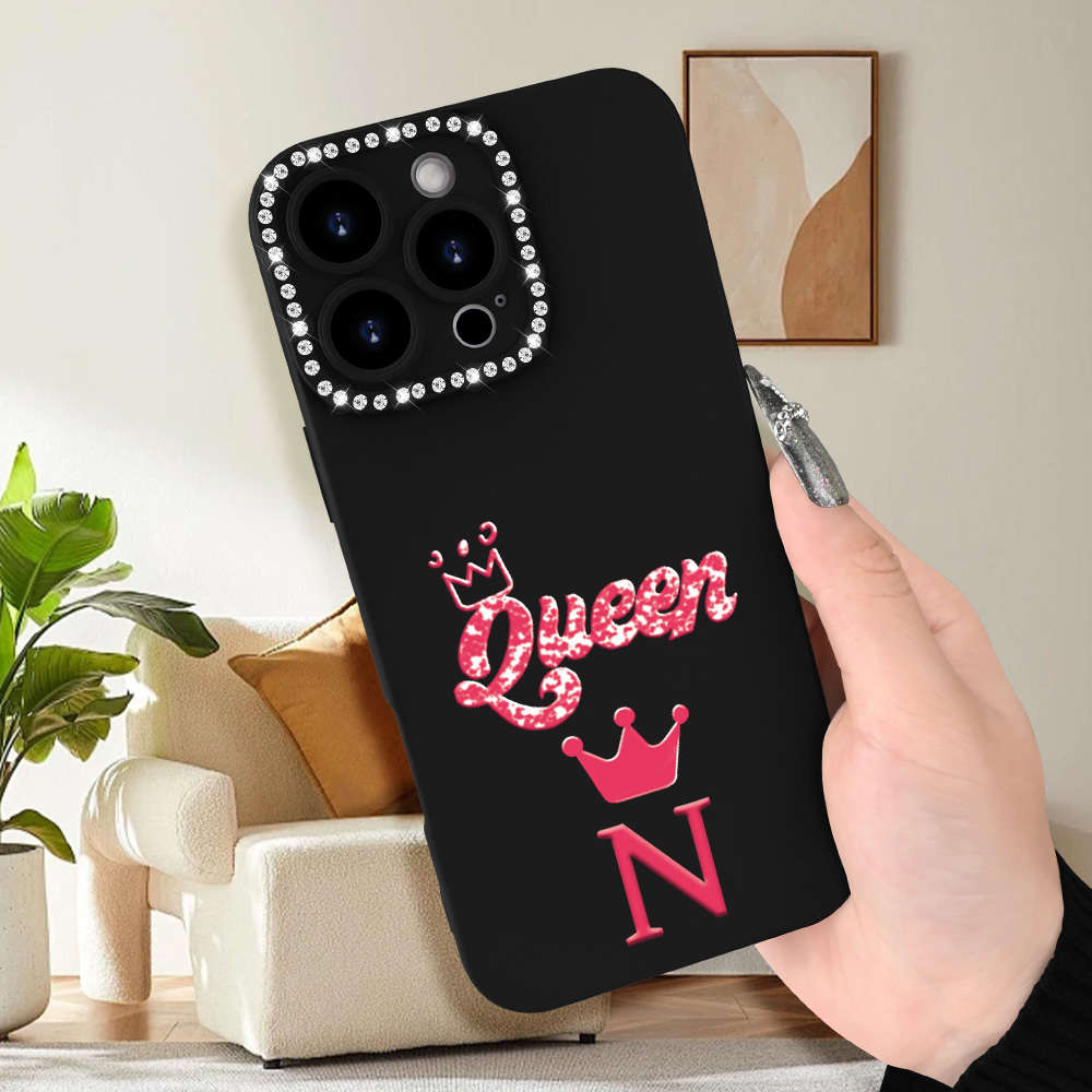 1Pc Black For iPhone 12 Pro Max Creative Letter N Phone Case