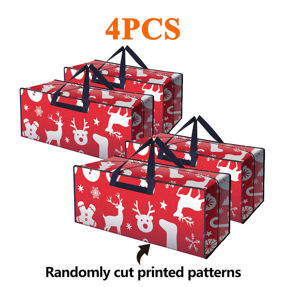 2Pcs 3Pcs 4Pcs Large Christmas Tree Storage Moving Red 2Pcs