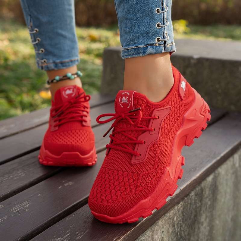 Women S Sneakers Color Red Sizeuk 6.5