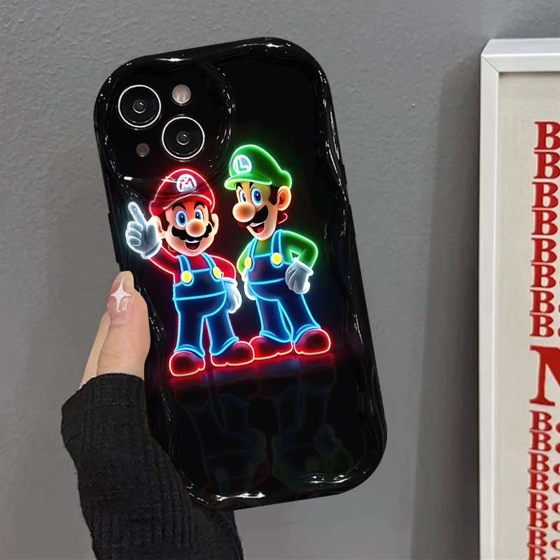 1Pc Mixed Color For iPhone 14 Plus Mario Luigi Phone Case