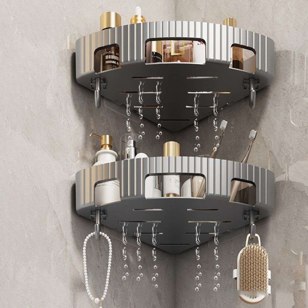Bathroom Storage Rack Color Black Quantity2Pcs