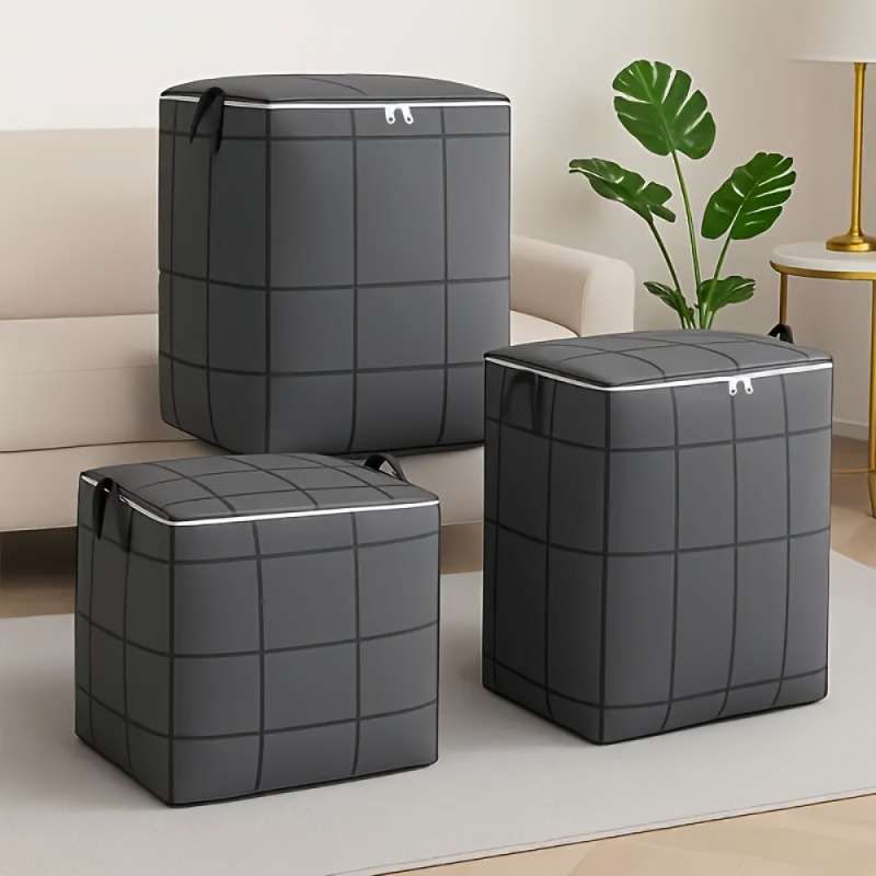 2Pcs Large Storage Totes Huge Foldable 2Pcs Large Grid