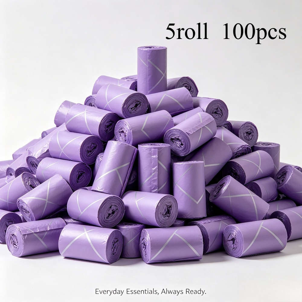 Trash Bag5 Rollspurple 100 Pcs