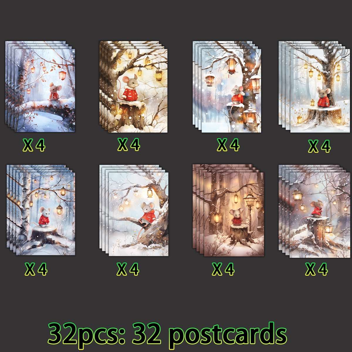 Greeting Cards Quantity 16Pcs