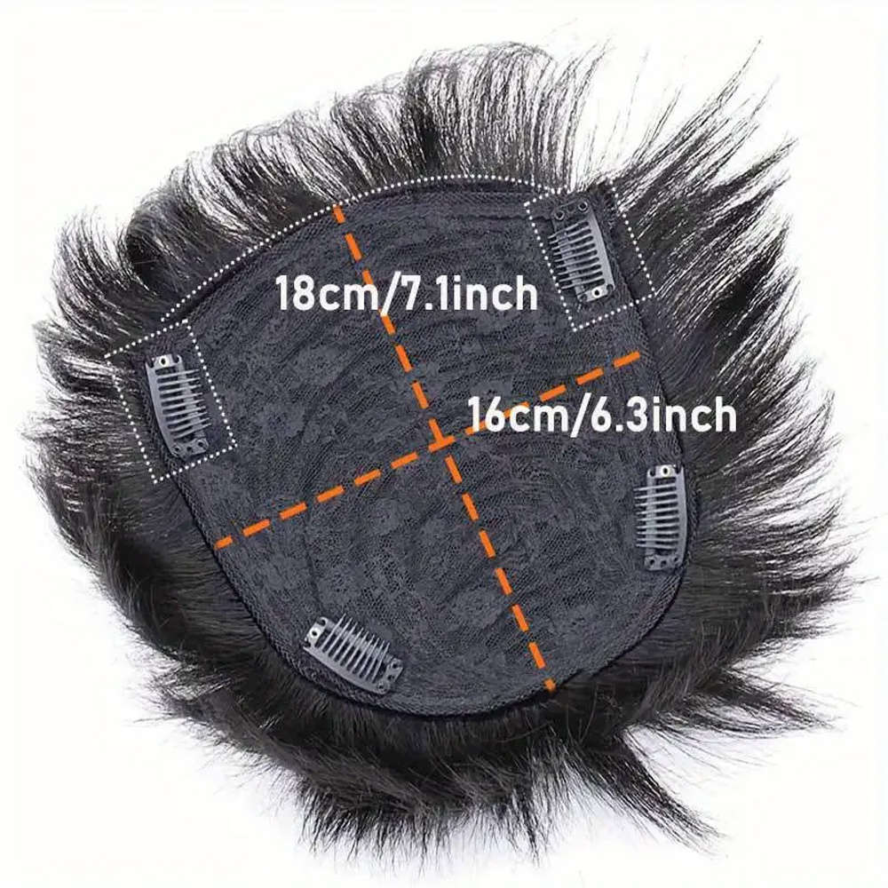 Black Mens Wigs Size 16X18Cm
