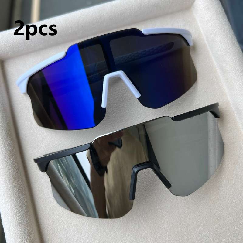 Cycling Glasses Color 2Pcs White Blue Mercury Black Silvery Mercury 2Pairs
