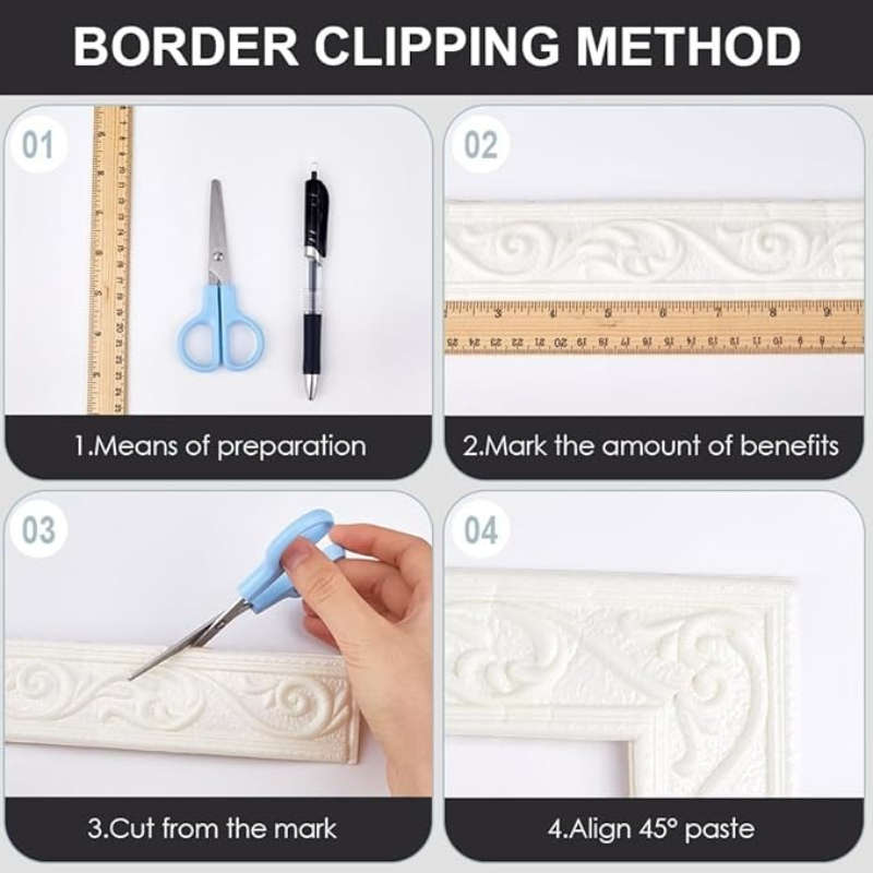Skirting Board White Wall Sticker