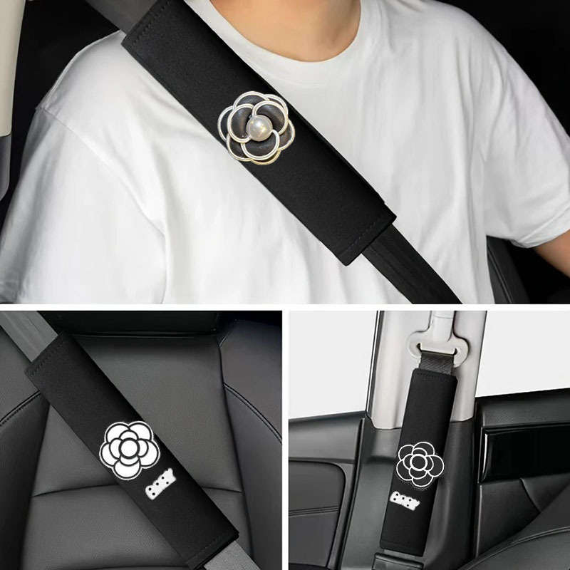 Car Seat Belt Covers Black Bow Quantity 2Pcs