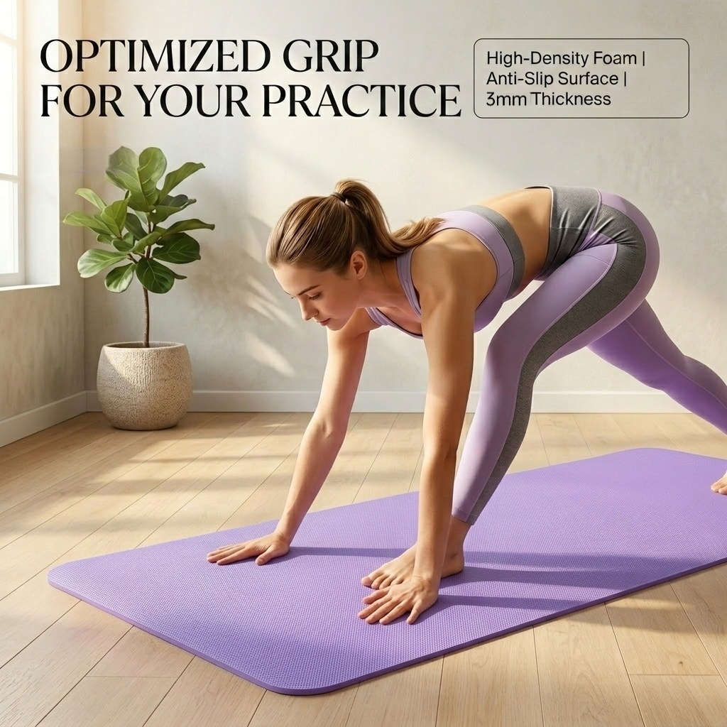 Yoga Mat Black Thickness 0.3Cm