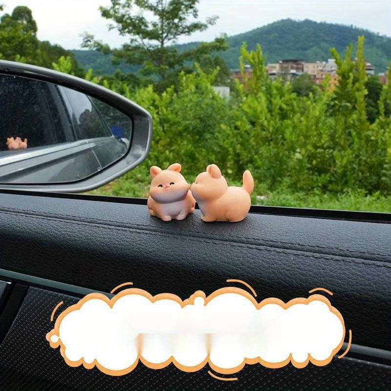 Car Interior Decor With Adhesive-Freecolor Kiss On The Face Cat Size