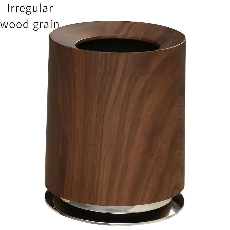Garbage Can Quantity Wood Grain 2Pcs