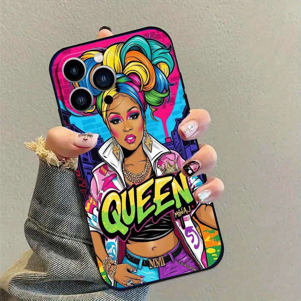 1Pc Black For iPhone 16 Plus TPU Phone Case