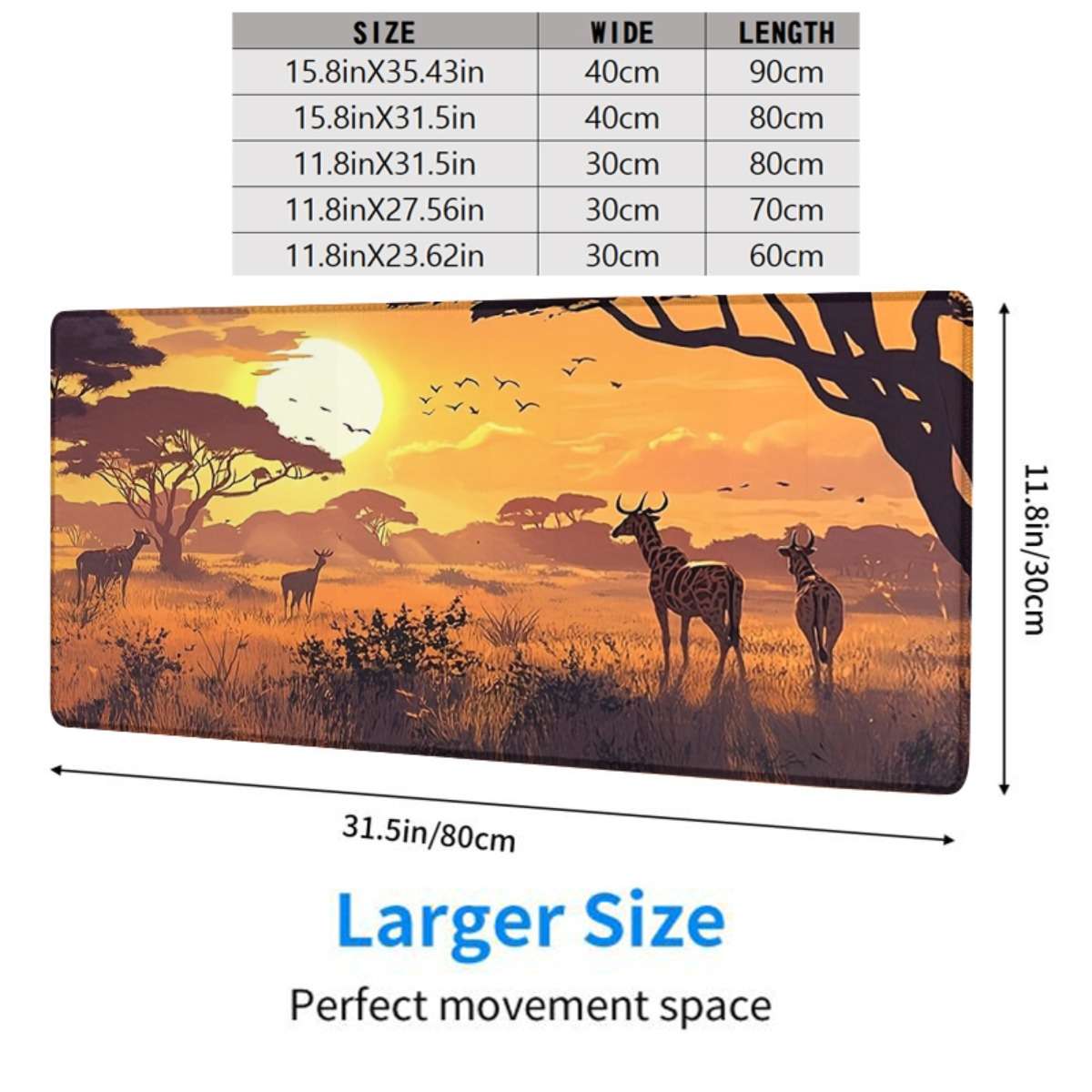 Mouse Pad Size 11.8X23.62In Quantity 1Pc