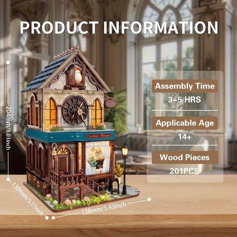 3D Building Model Puzzle Set Color Mixed Color