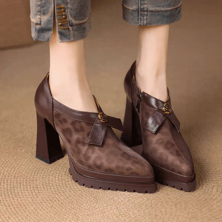Women S High Heels Color Brown Sizeuk 5