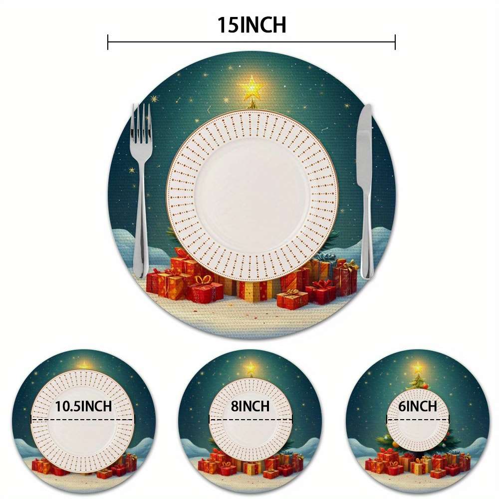 Christmas Tablecloth Items Yx 6Pcs